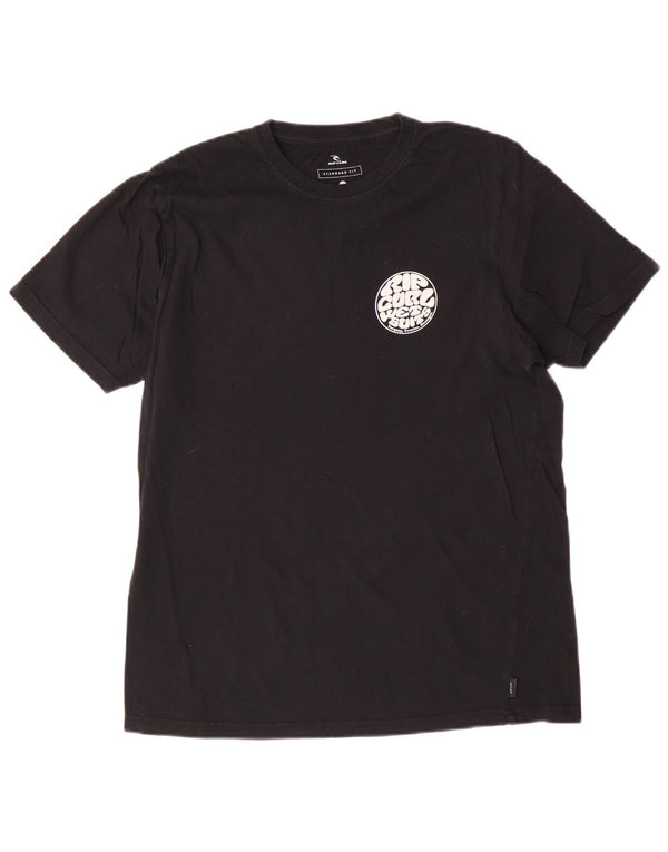 Rip Curl Mens Standard Fit Graphic T-Shirt Top Medium Black