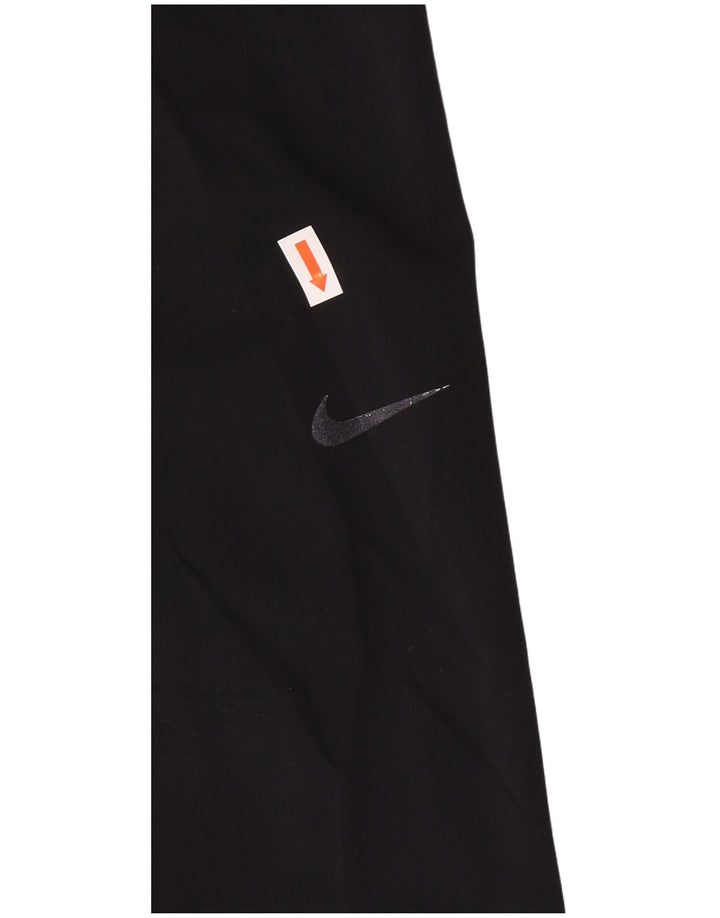 Nike Womens Dri Fit Graphic Leggings UK 12 Medium Black Polyester Sports