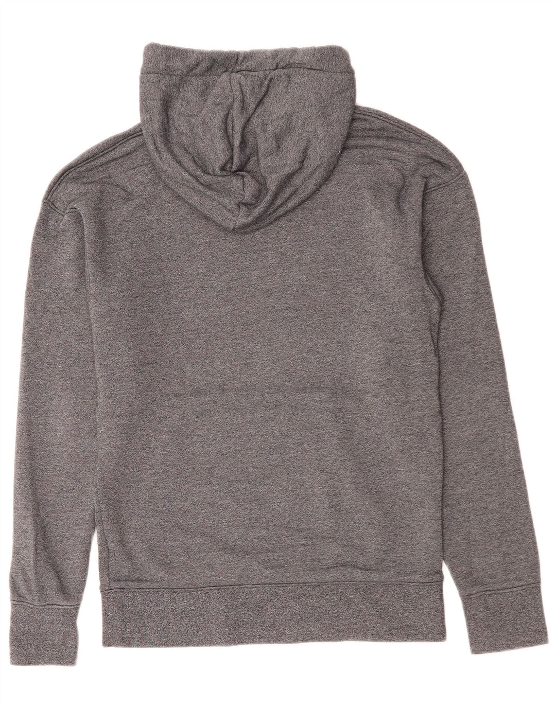 NIKE Womens Hoodie Jumper UK 12 Medium Grey Cotton