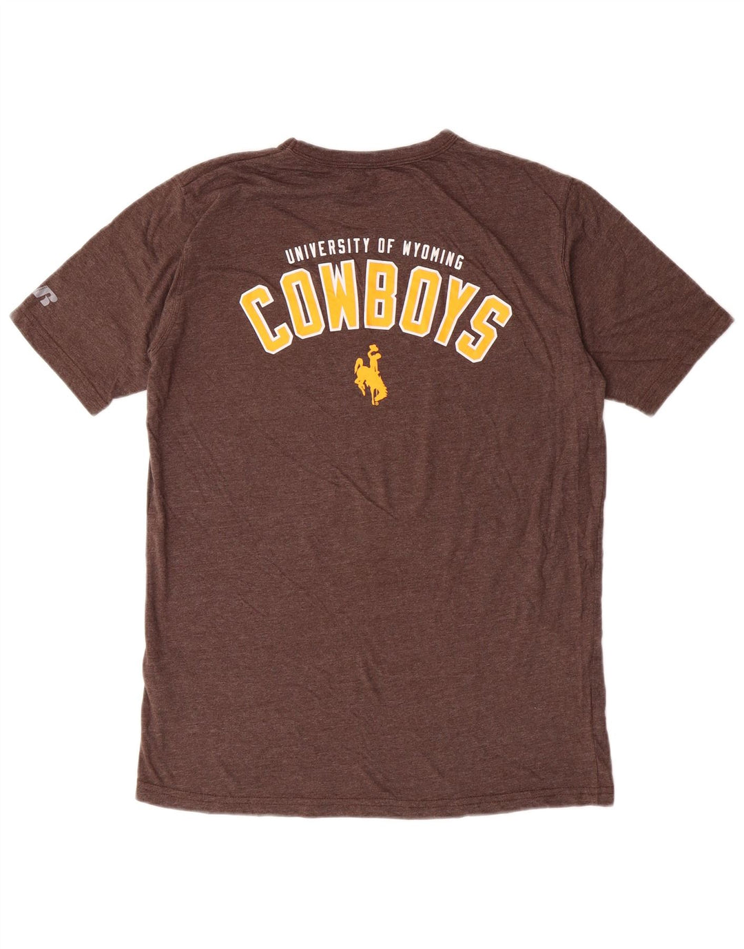 Russell Athletic Mens Graphic T-Shirt Top Medium Brown Cotton