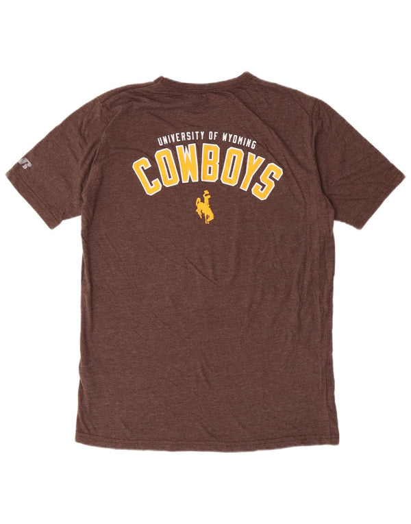Russell Athletic Mens Graphic T-Shirt Top Medium Brown Cotton