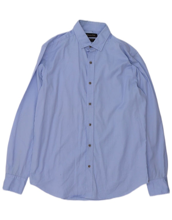 Massimo Dutti Mens Shirt Medium Blue
