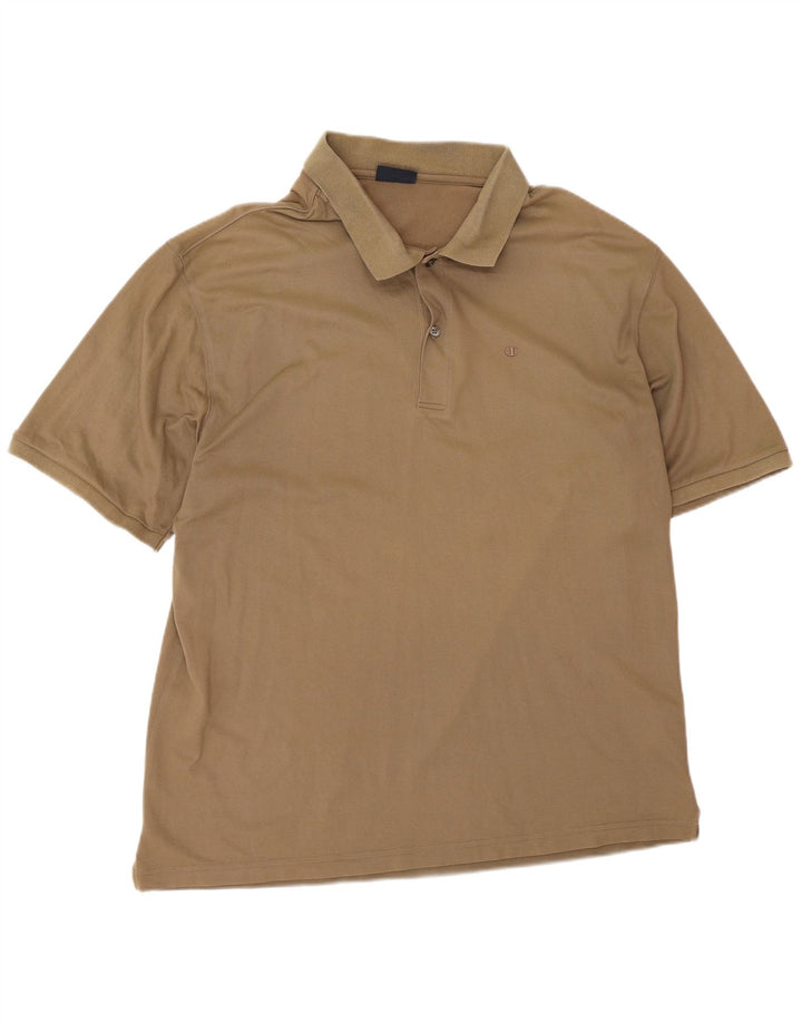 CHAMPION Mens Polo Shirt 2XL Brown Cotton