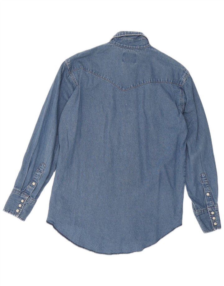 Wrangler Mens Denim Shirt Medium Blue