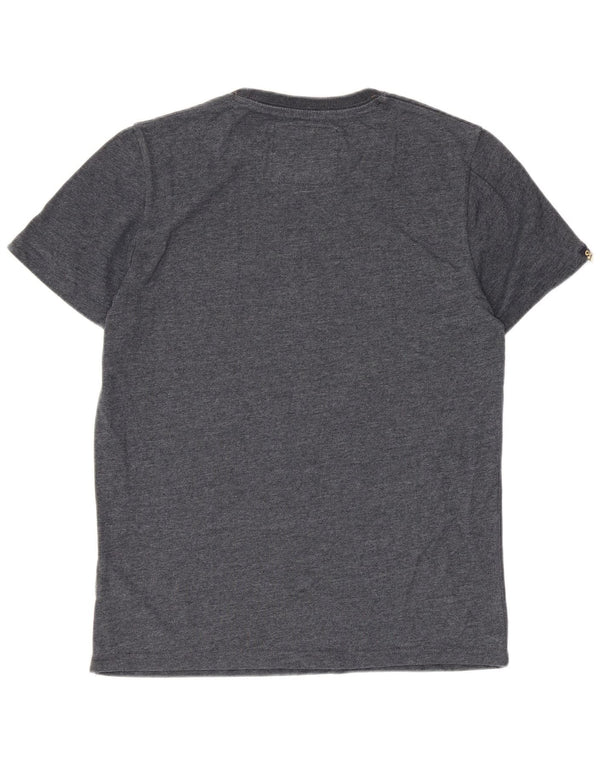 Superdry Mens Graphic T-Shirt Top Large Navy Blue Cotton