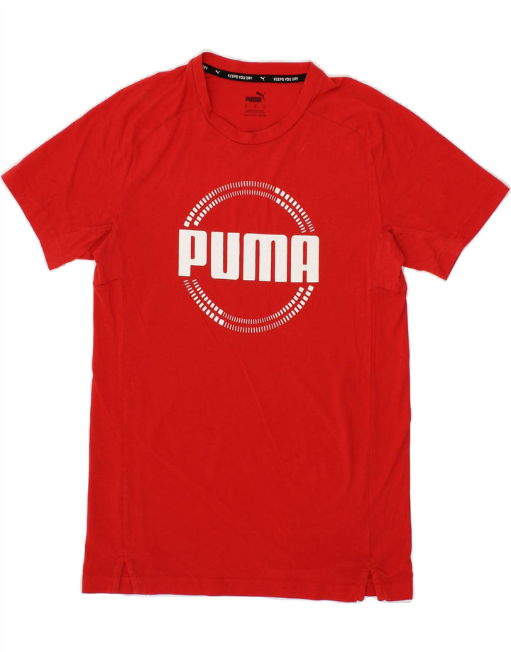 PUMA Mens Graphic T-Shirt Top Small Red Cotton Vintage Puma and Second-Hand Puma from Messina Hembry 