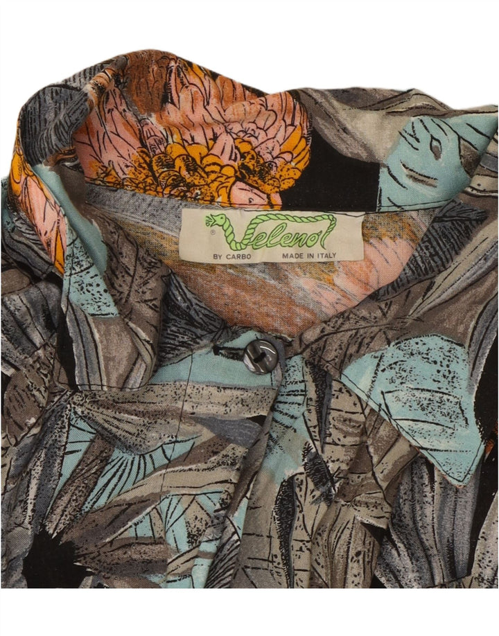 VELENO Womens Shirt Blouse UK 20 2XL Multicoloured Floral Viscose