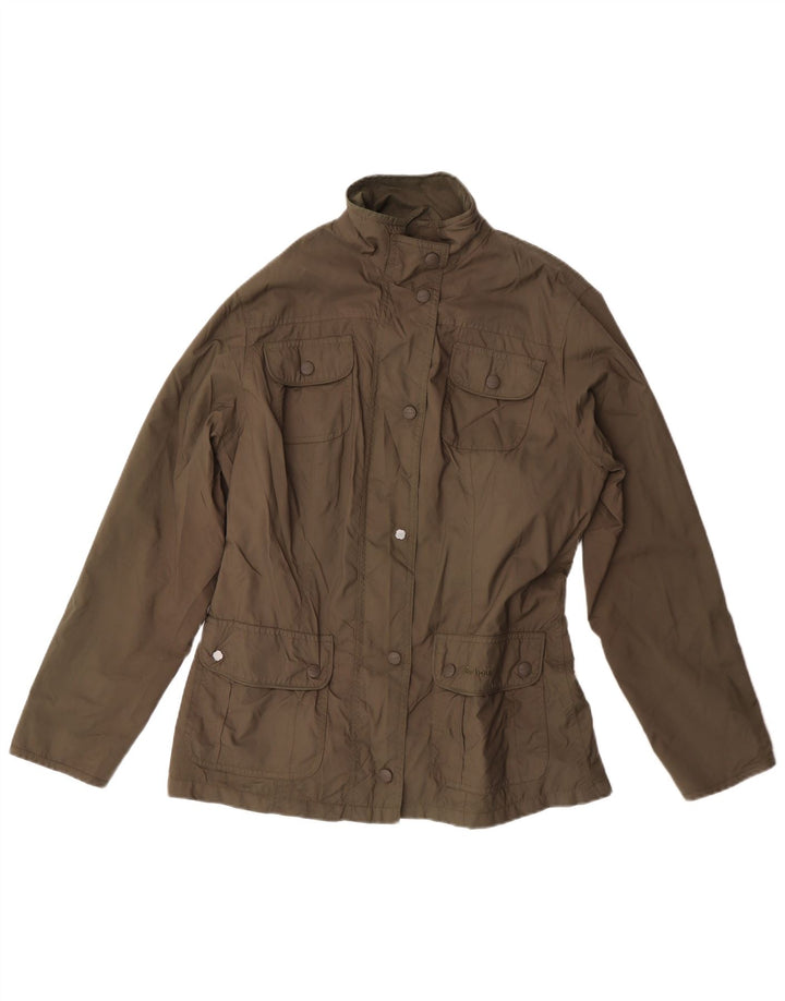 Barbour Womens Utility Jacket UK 14 Large  Khaki Polyamide