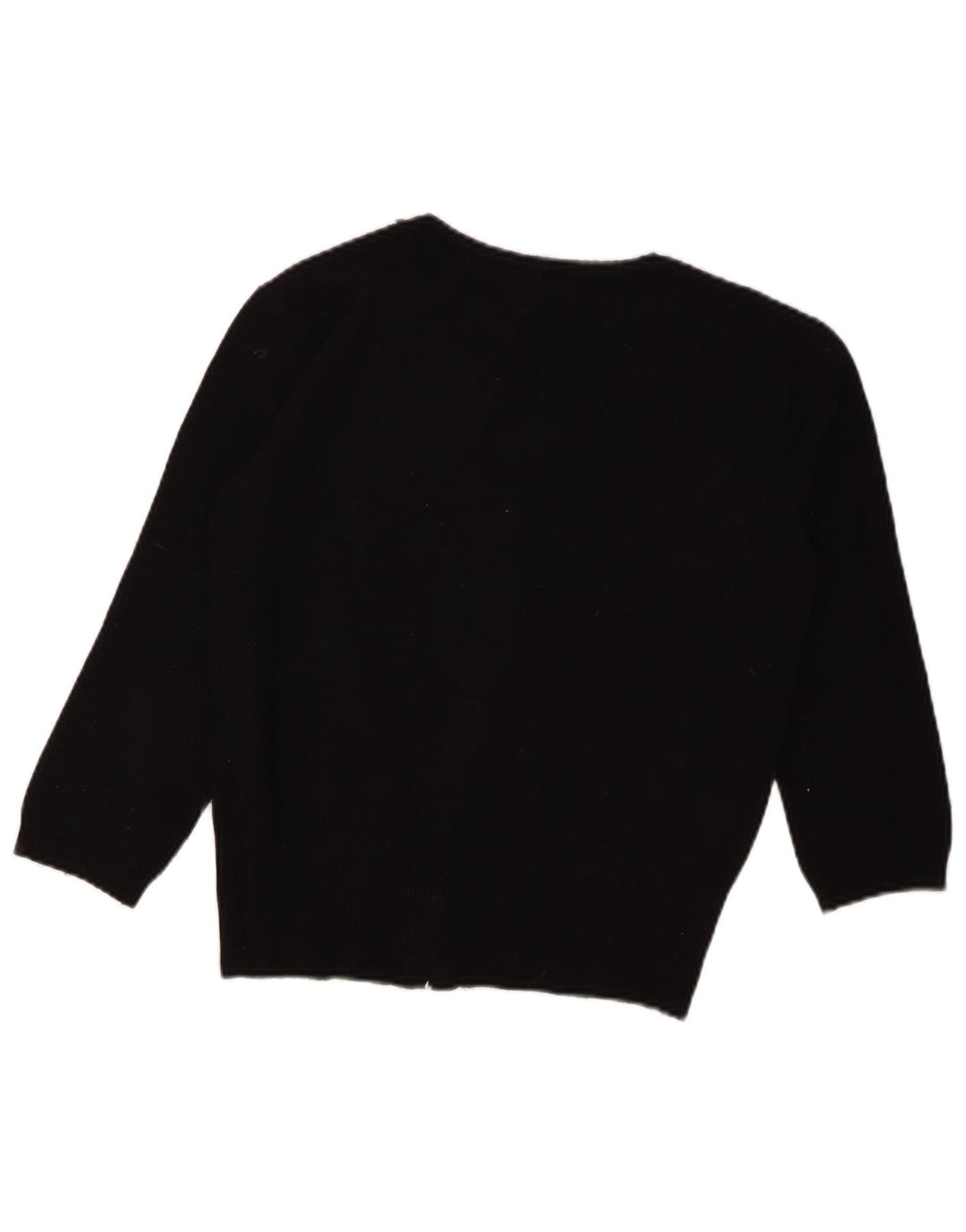 GUESS Womens Crop 3/4 Sleeve Cardigan Sweater UK 14 Large Black