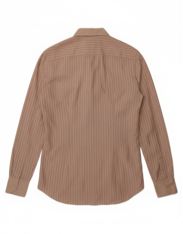 Dolce & Gabbana Mens George Shirt Size 39 15 1/2 Medium Beige Striped