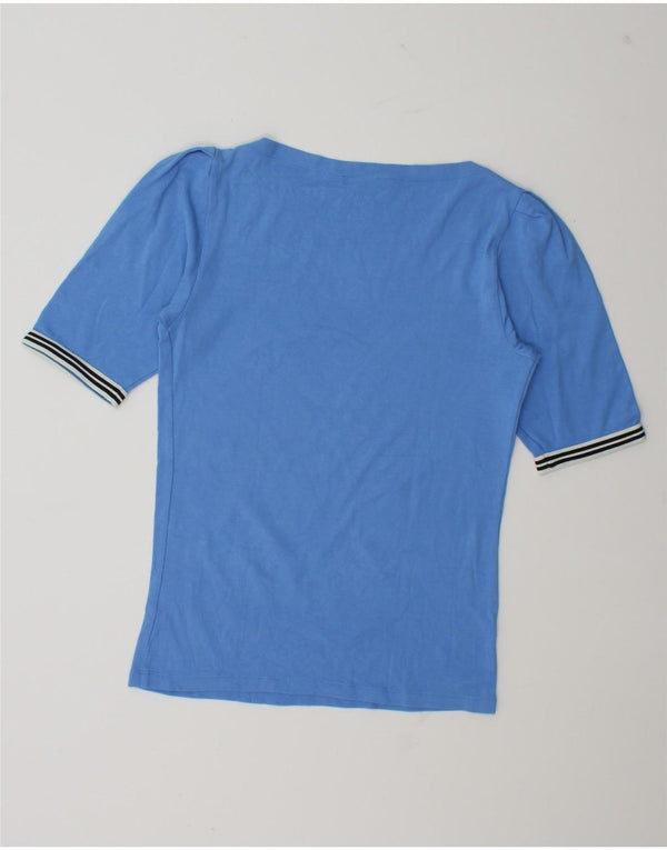 Ralph Lauren Womens T-Shirt Top UK 12 Medium Blue