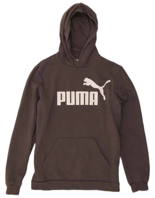 PUMA Boys Graphic Hoodie Jumper 15-16 Years  Grey Cotton