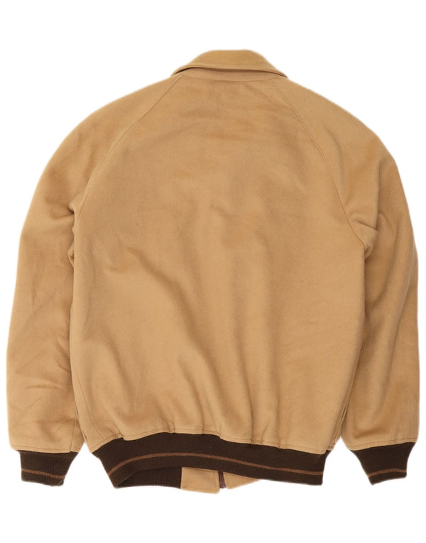 Vintage Mens Bomber Jacket UK 38 Medium Beige