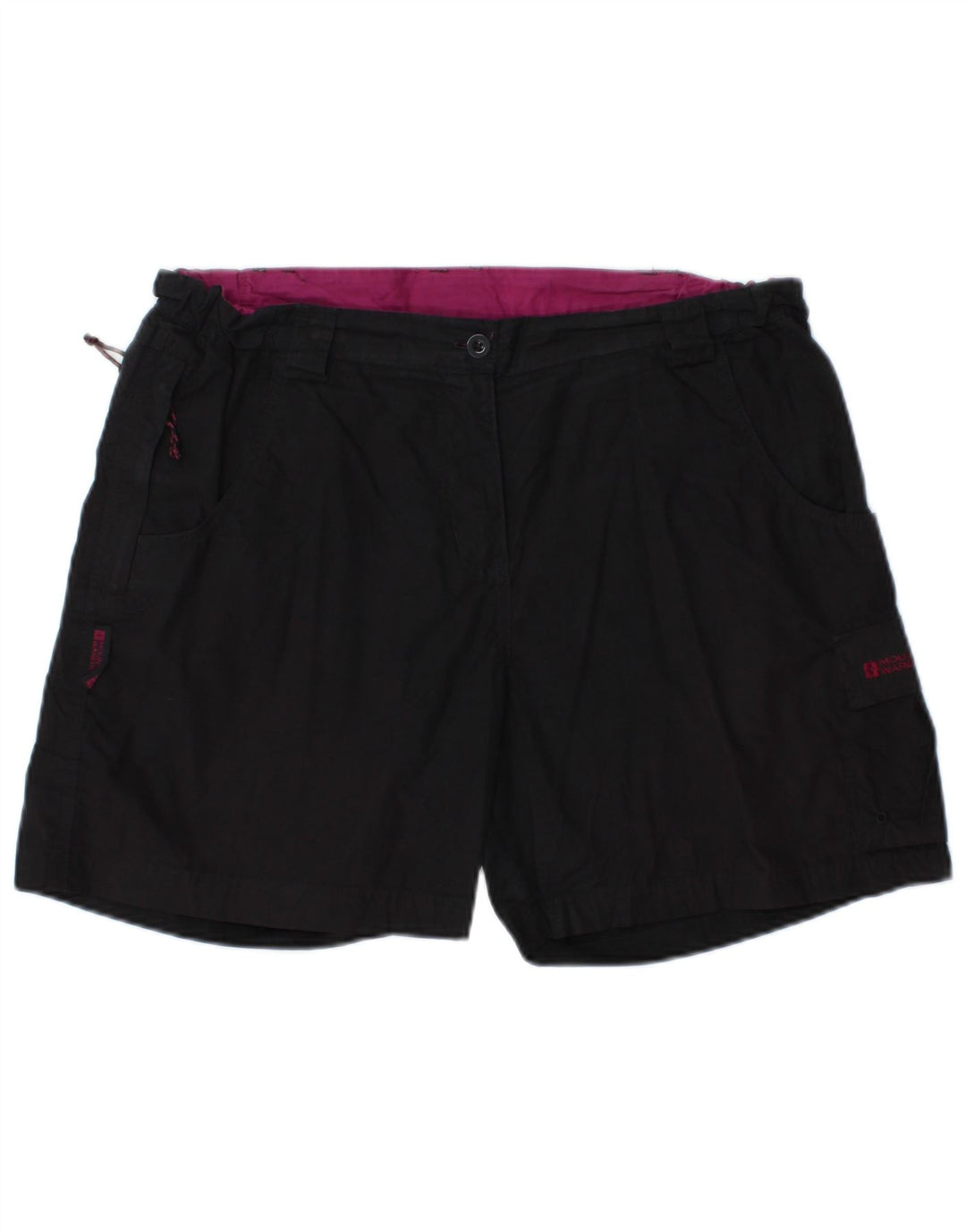 MOUNTAIN WAREHOUSE Womens Cargo Shorts UK 14 Large W32  Black Polyester