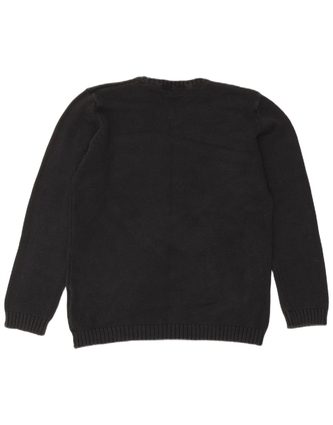 Marks & Spencer Womens Oversized Crew Neck Jumper Sweater UK 10 Small Black