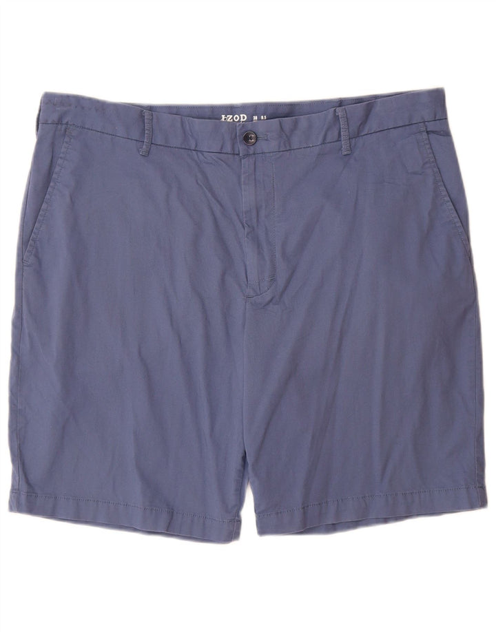 IZOD Mens Salt Water Chino Shorts W38 XL Blue Cotton