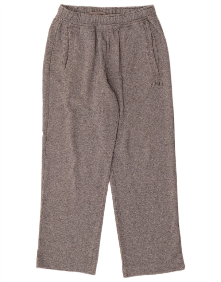 Puma Mens Tracksuit Trousers Small  Grey Cotton