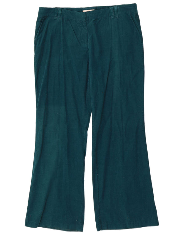 Laura Ashley Womens Wide Leg Corduroy Trousers UK 18 XL W38 L31 Green