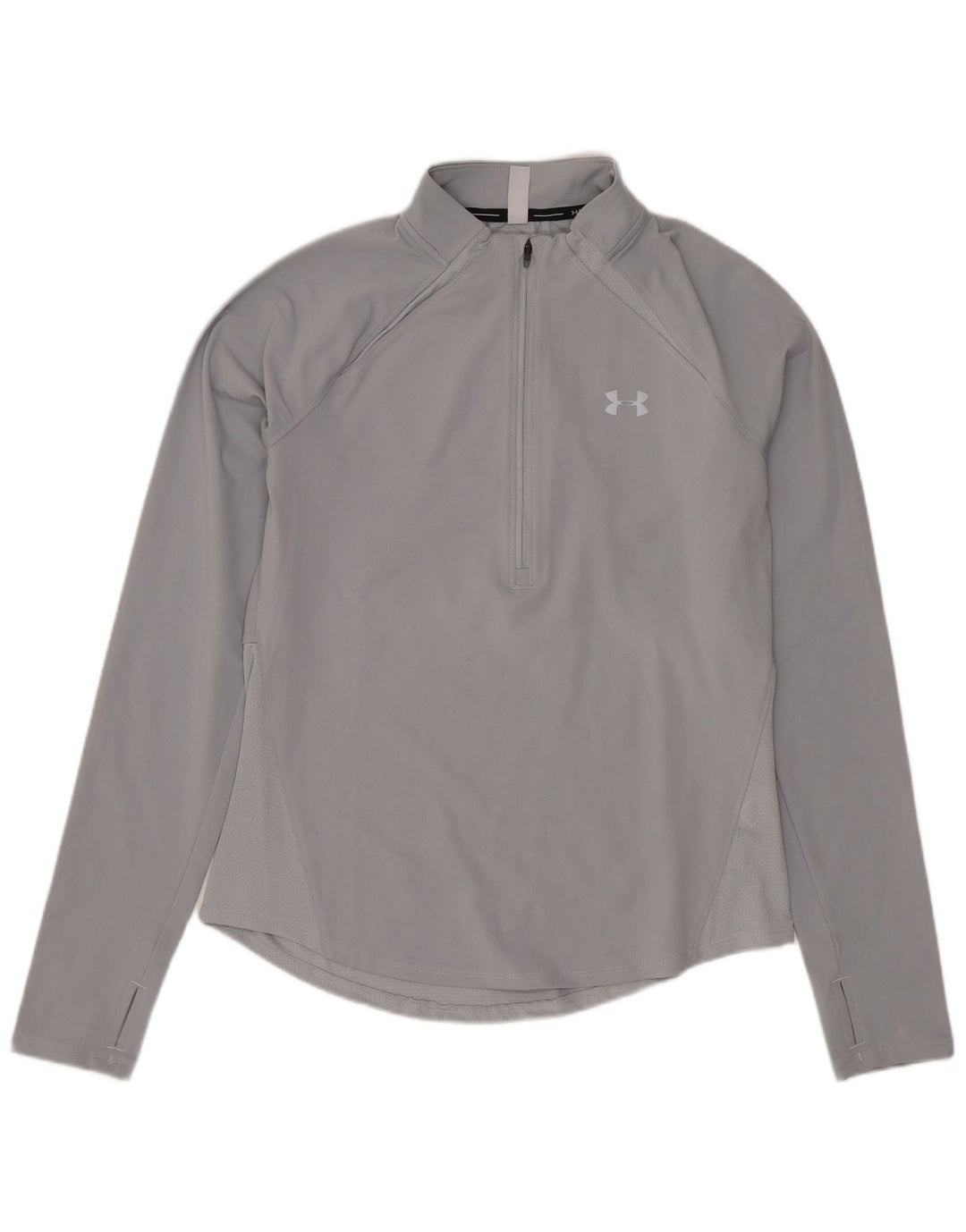 UNDER ARMOUR Womens Heat Gear Pullover Tracksuit Top UK 10 Small Grey
