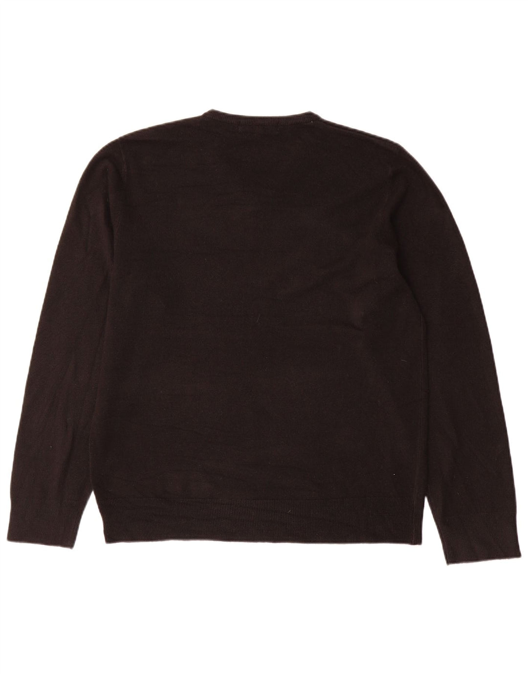 Marks & Spencer Mens V-Neck Jumper Sweater Large Black Acrylic