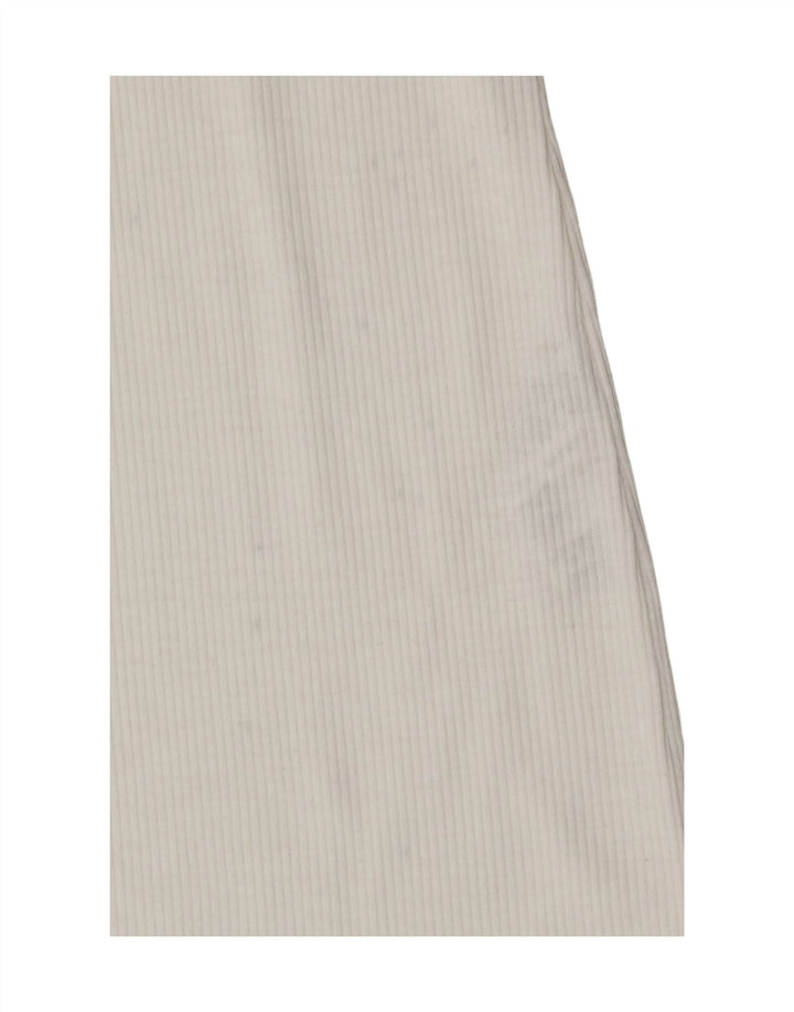 Zara Womens Crop Halter Top UK 12 Medium White Cotton