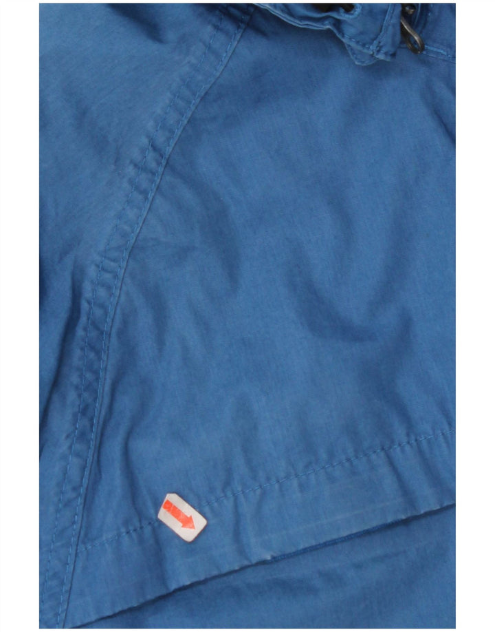 TIMBERLAND Mens Hooded Windbreaker Jacket UK 36 Small Blue Polyester