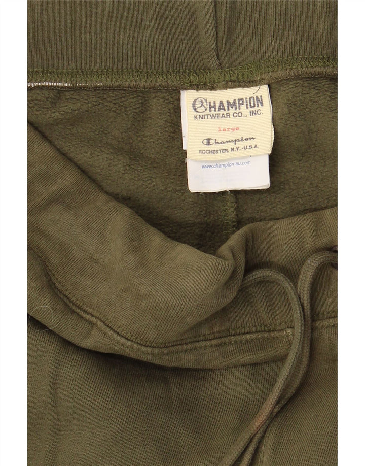 CHAMPION Mens Tracksuit Trousers Large  Khaki Cotton