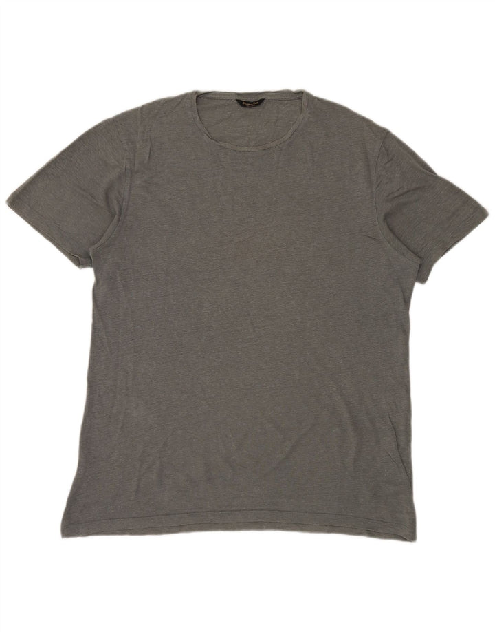 MASSIMO DUTTI Mens T-Shirt Top XL Grey