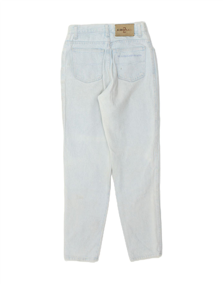 ST. GERMAIN Womens Tapered Jeans IT 42 Medium W28 L29 Blue Cotton Vintage St. Germain and Second-Hand St. Germain from Messina Hembry 