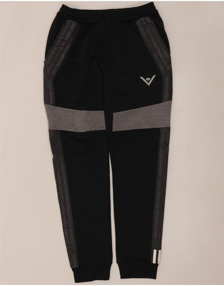 Adidas Mens Tracksuit Trousers Joggers Small  Grey Colourblock Polyester