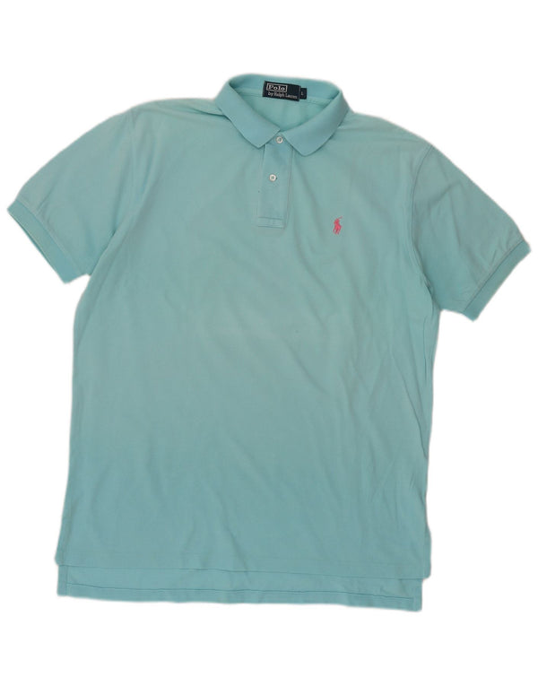 POLO RALPH LAUREN Mens Polo Shirt Large Blue Cotton