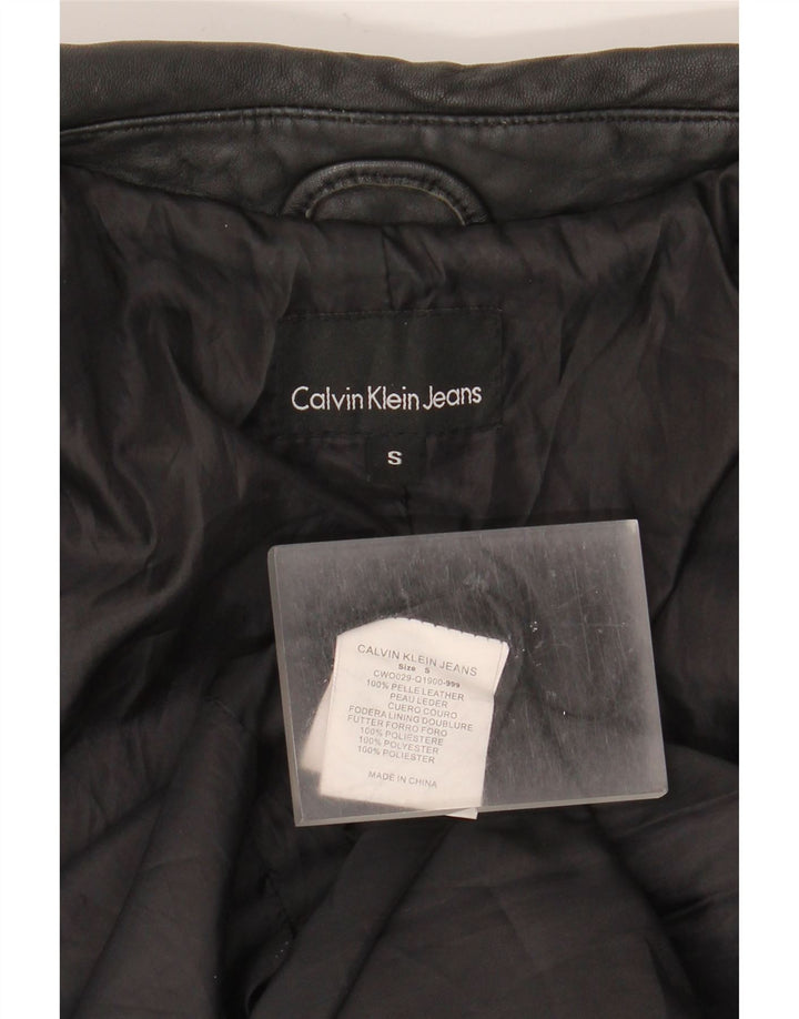 Calvin Klein Jeans Womens 1 Button Blazer Jacket UK 10 Small Black