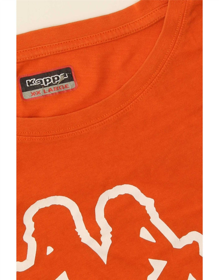 Kappa Mens Graphic T-Shirt Top 2XL Orange