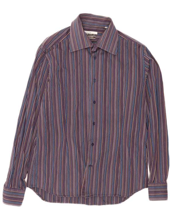 Alexander Mcqueen Mens Slim Shirt Size 41 16 Large Multicoloured Striped
