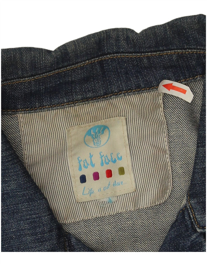 Fat Face Womens Denim Jacket UK 16 Large Blue Cotton