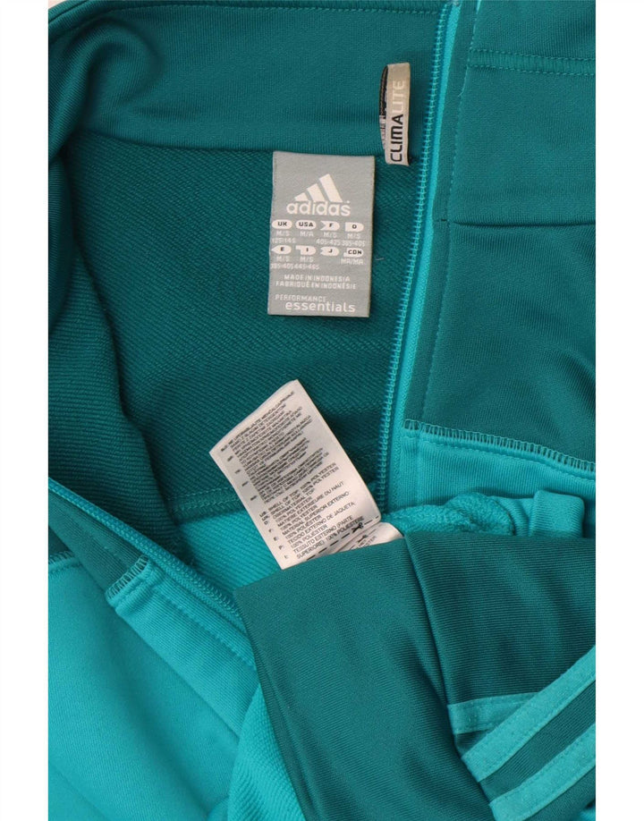 Adidas Womens Climalite Tracksuit Top Jacket UK 12/14 Medium Green