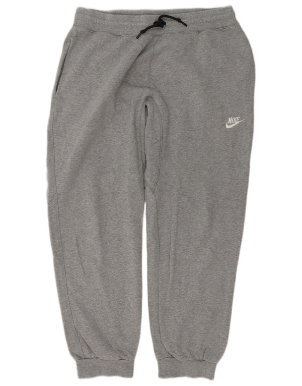 Nike Mens Tracksuit Trousers Joggers Large Grey Flecked Cotton