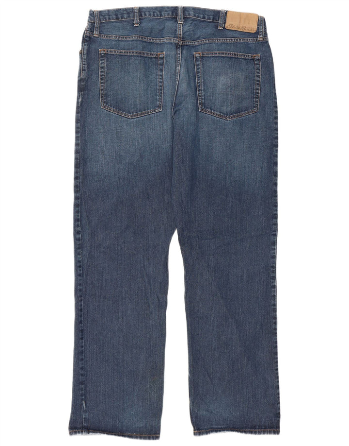 Eddie Bauer Mens Relaxed Fit Straight Jeans W38 L34 Blue Cotton