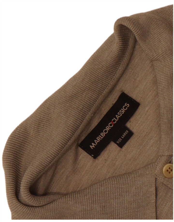 Marlboro Classics Mens Polo Shirt Large Brown