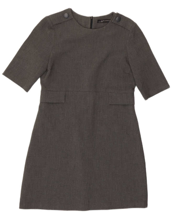 Zara Womens Shift Dress UK 12 Medium Grey