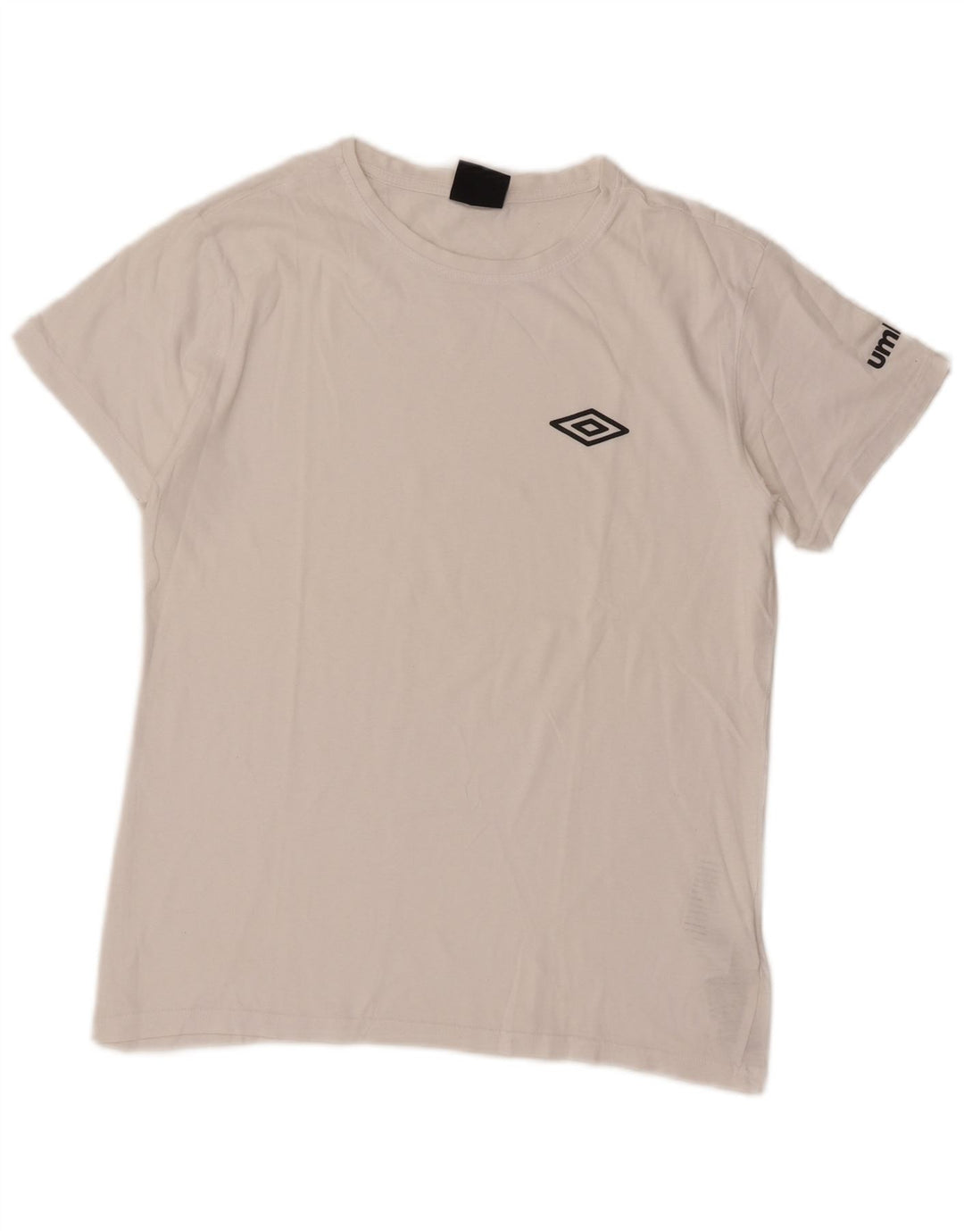 Umbro Mens T-Shirt Top Medium White Cotton