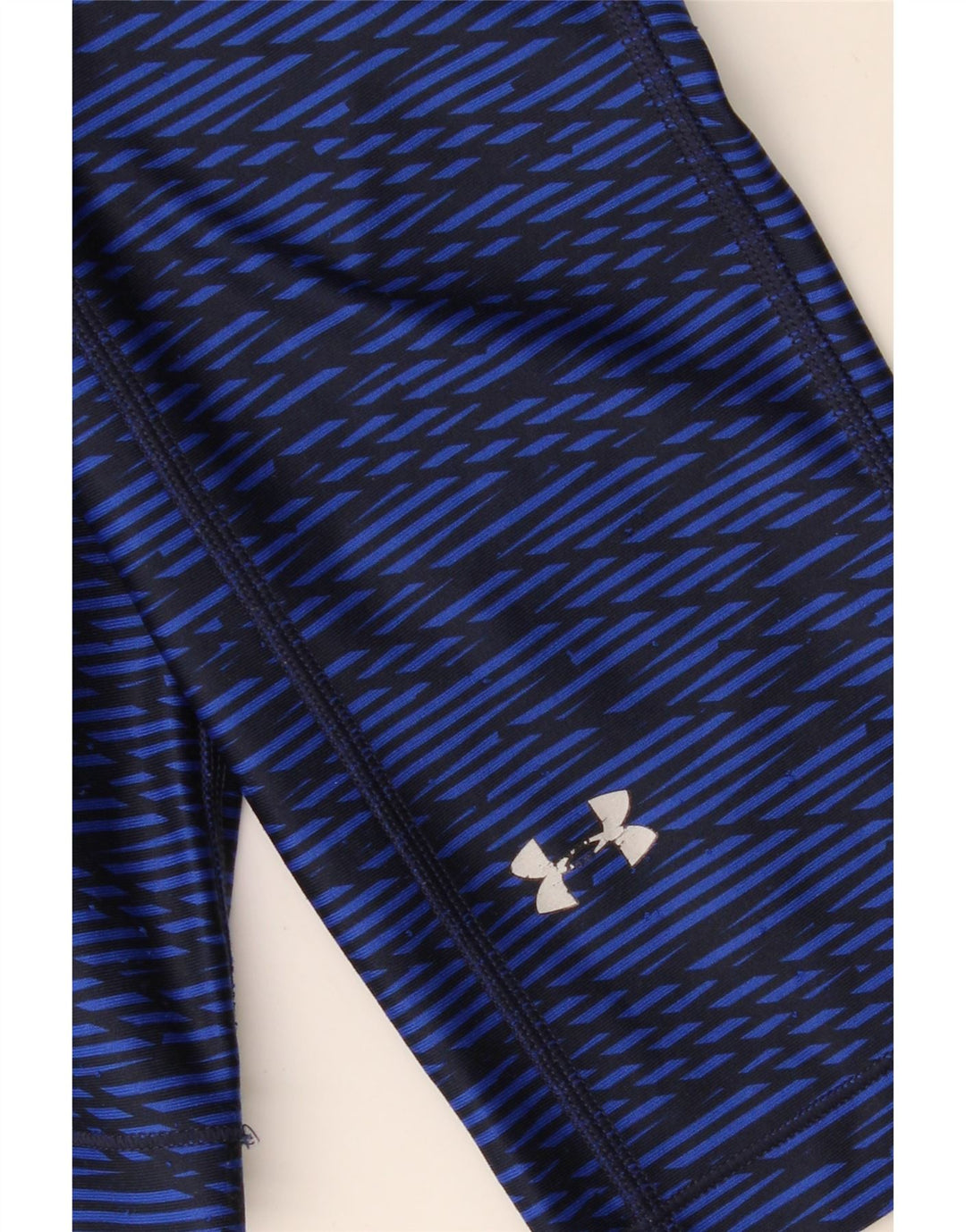 UNDER ARMOUR Womens Capri Leggings UK 14 Medium  Navy Blue Geometric