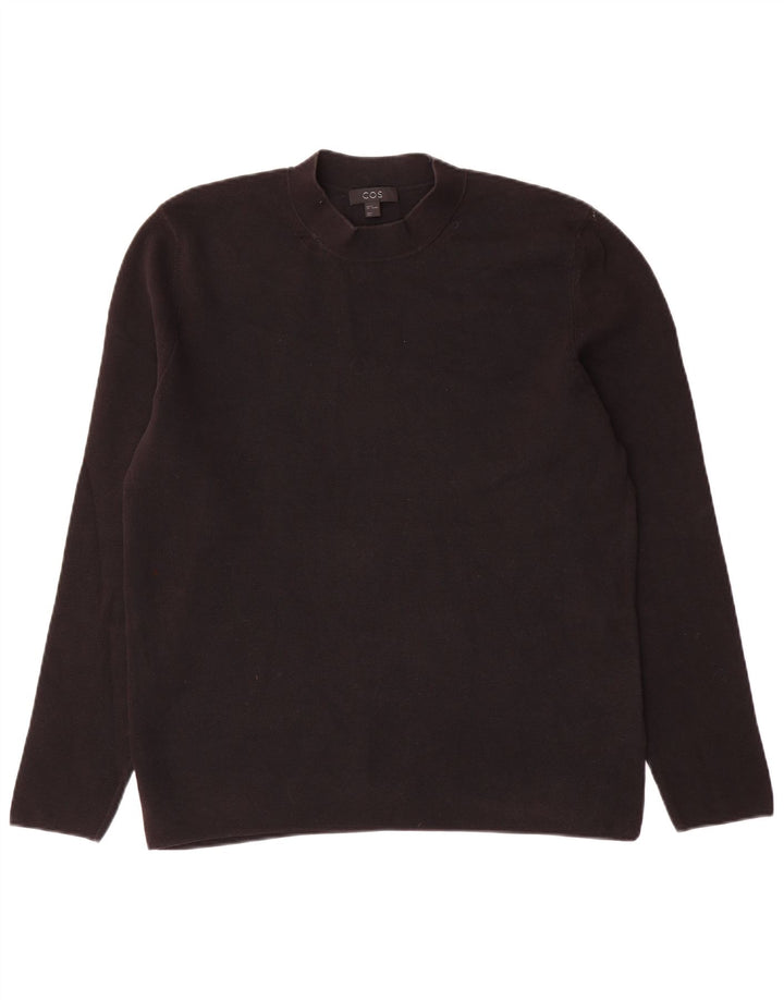 Cos Womens Turtle Neck Jumper Sweater UK 14 Medium Black Cotton
