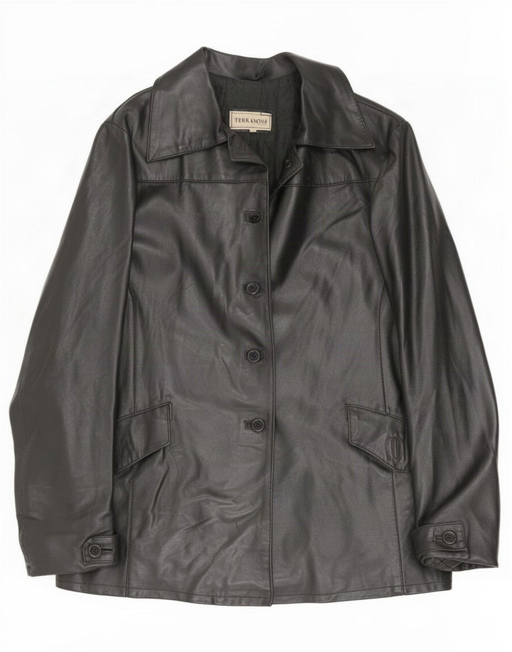 Terranova Womens Leather Jacket UK 14 Medium Black