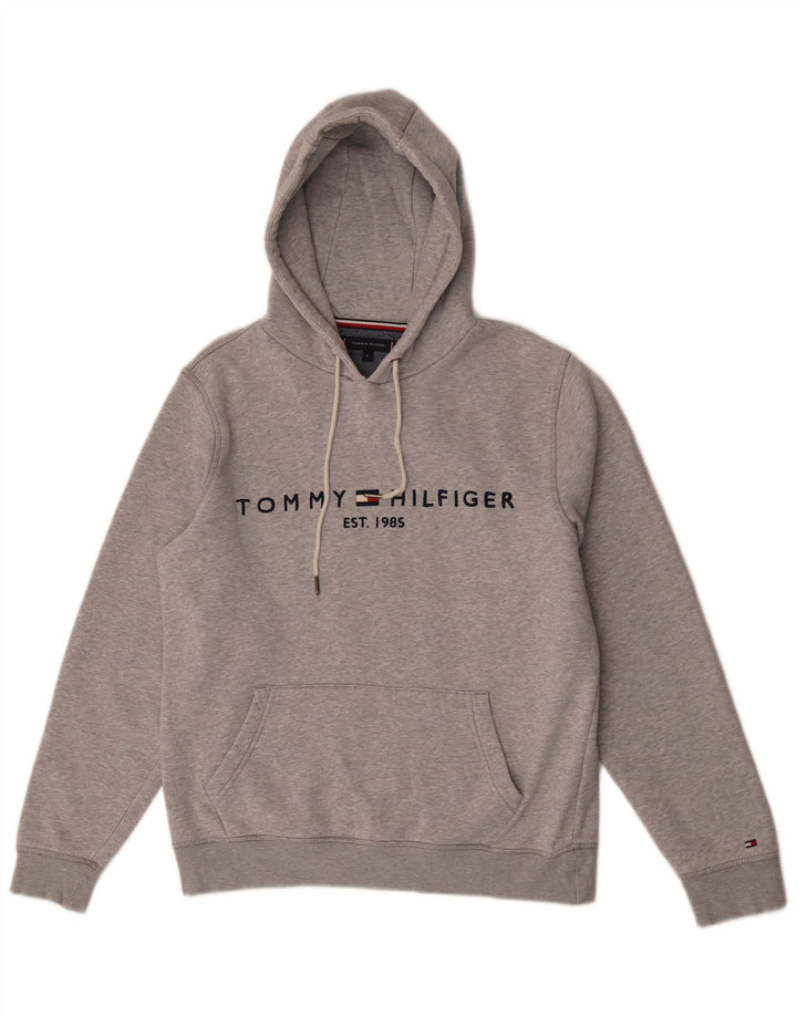 Tommy Hilfiger Mens Graphic Hoodie Jumper Medium Grey
