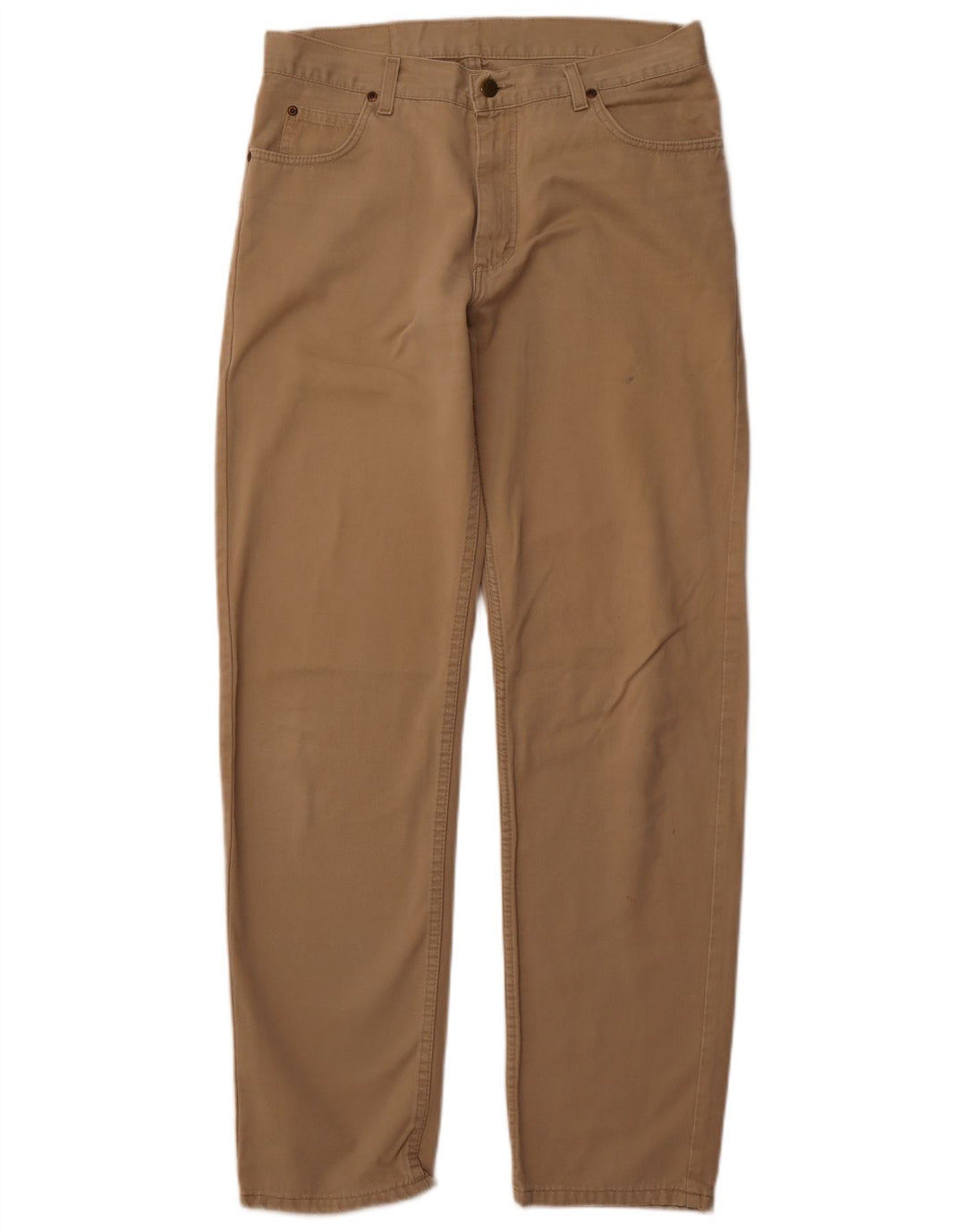 Lee Mens Tapered Casual Trousers W34 L34 Beige Cotton