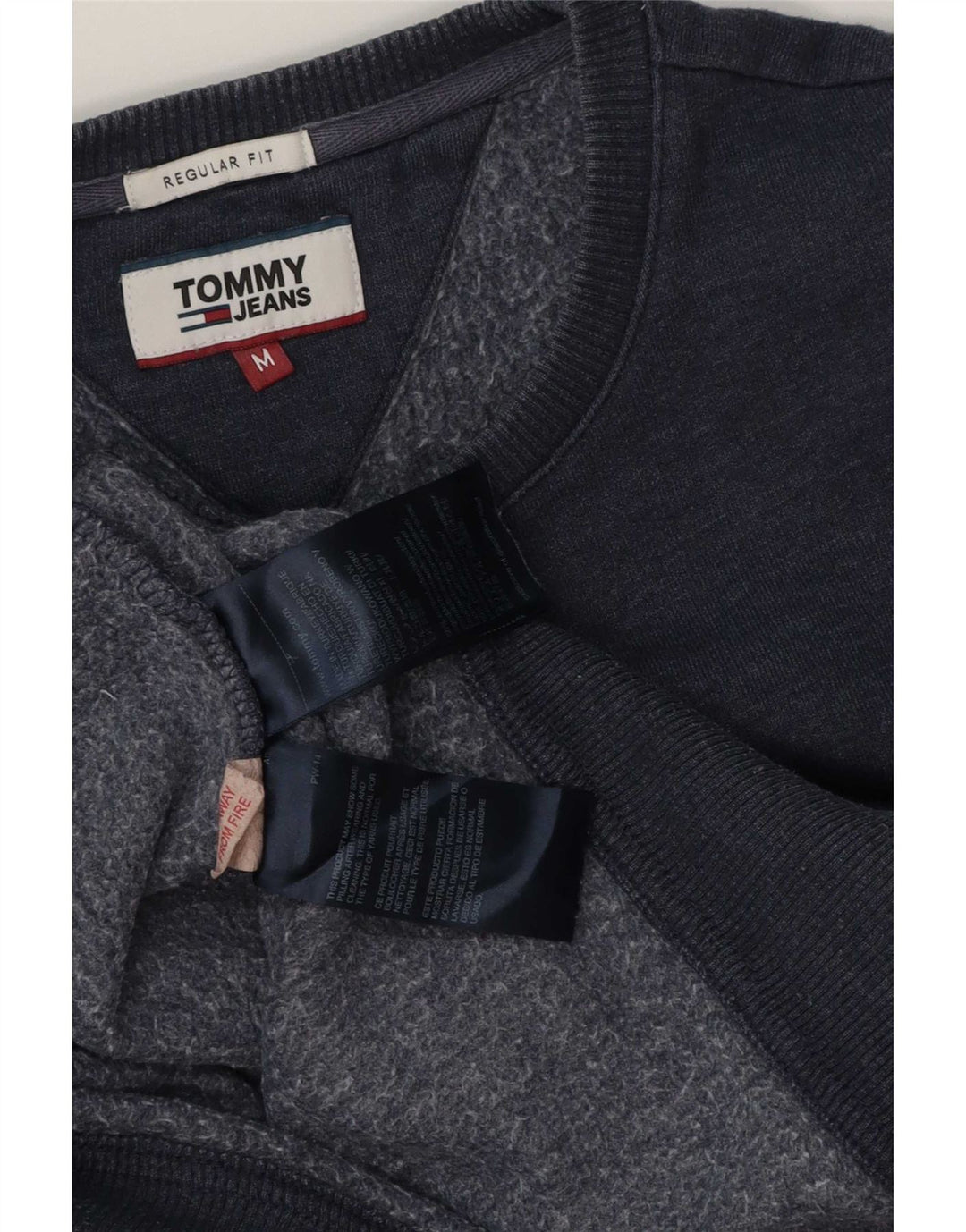 Tommy Hilfiger Mens Graphic Sweatshirt Jumper Medium Navy Blue Colourblock
