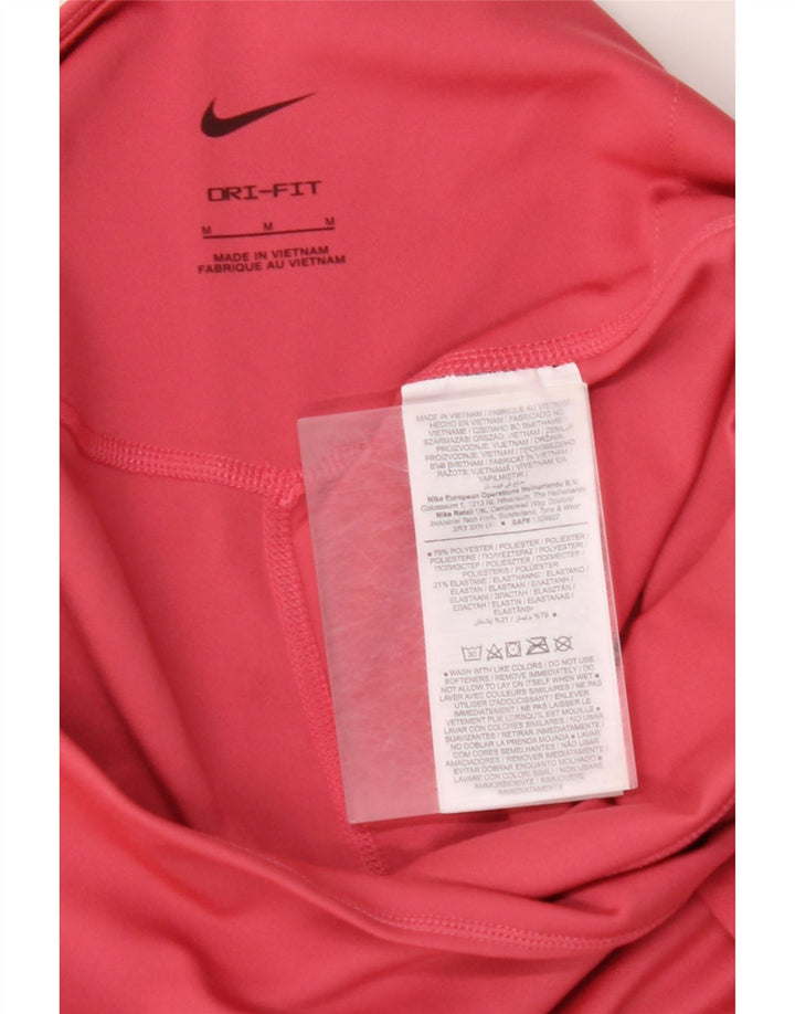 NIKE Womens Dri Fit Sport Shorts UK 12 Medium Pink Polyester