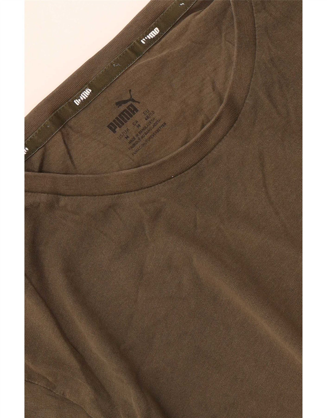 Puma Mens Graphic T-Shirt Top Medium Khaki