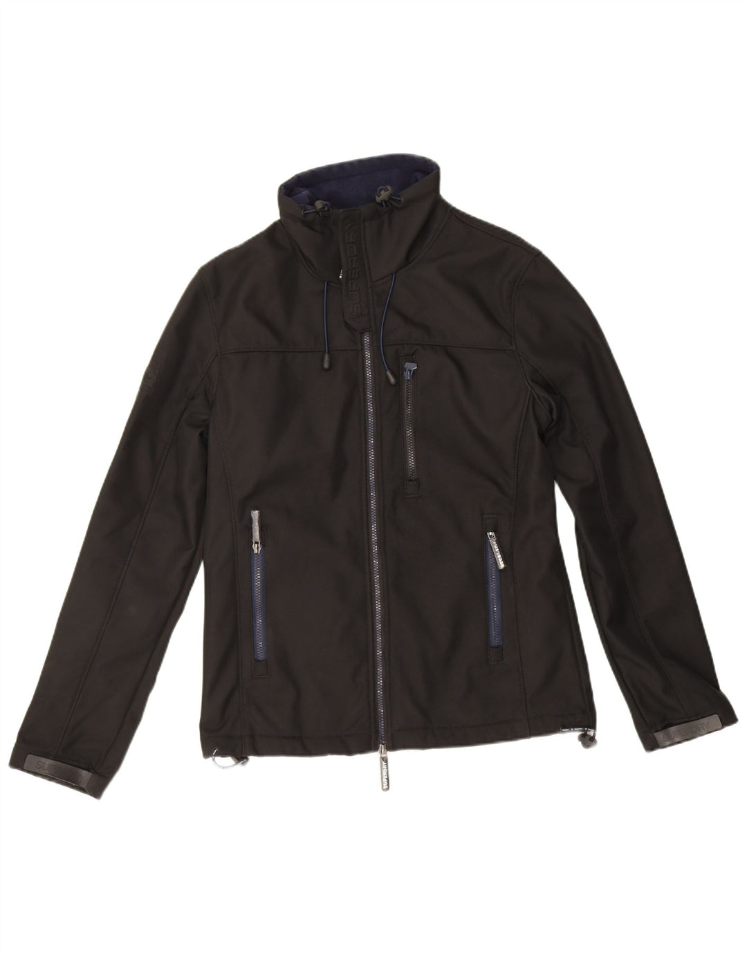 Superdry Mens Windtrekker Windbreaker Jacket UK 38 Medium Black Polyester